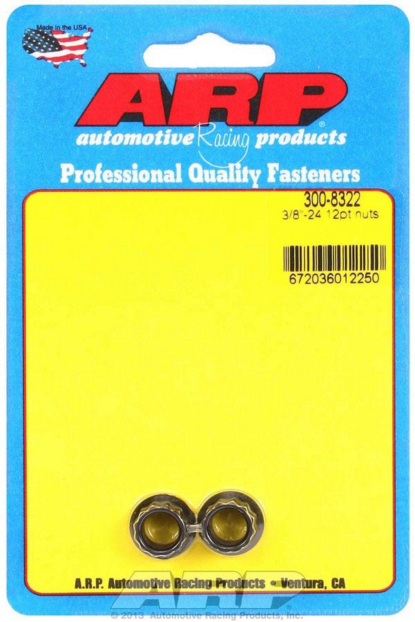Arp 300-8322 3/8-24 12Pt Nut Kit Arp  3/8-24 12Pt Nut Kit