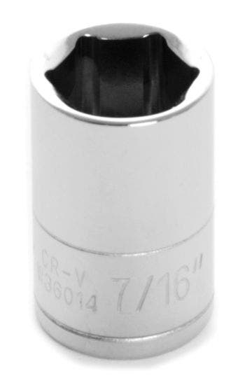 Performance Tool W36014 1/4" Dr 7/16" 6Pt Socket Socket  Type - Standard, Socket