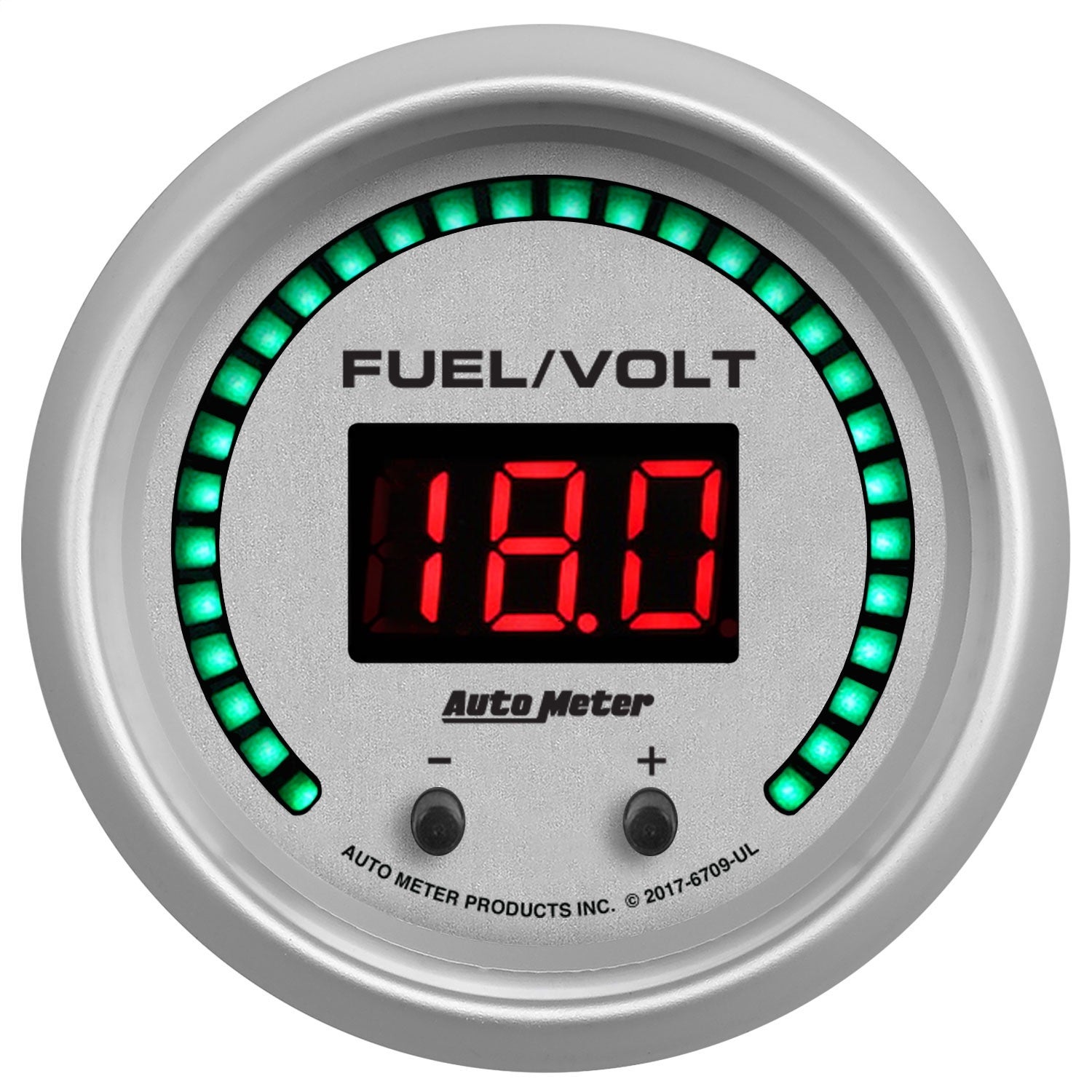 Autometer 6709-Ul Ultra-Lite Elite Digital Fuel Level/Voltage Gauge   Ultra-Lite