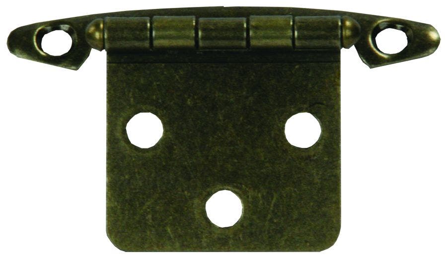 Jr Products 70605 Free Swing Flush Mount Hinge - Antique Brass   Door Hinge;