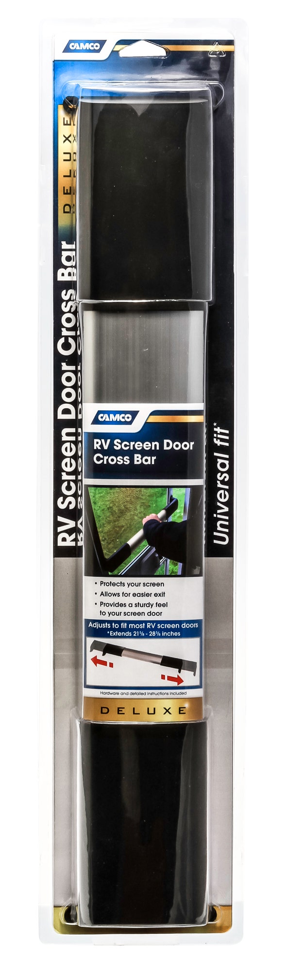 Camco Screen Door Cross Bar Handle - Allows For Easier Exit And Protection Rv