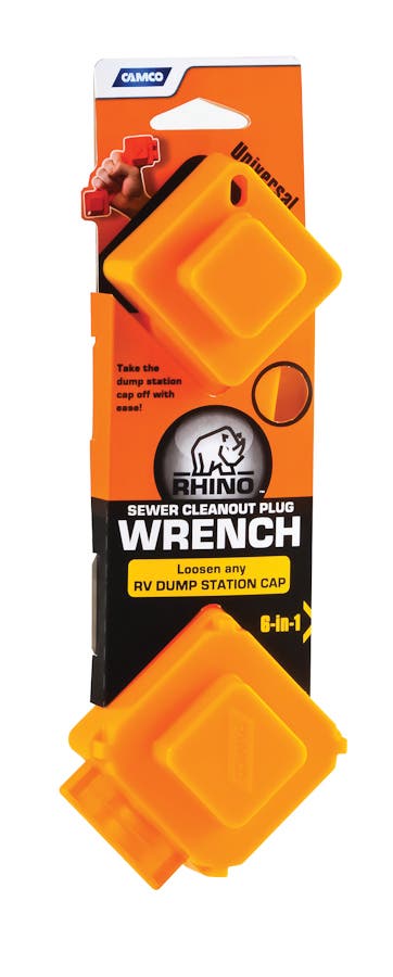 Camco Rhinoflex 6-In-1 Sewer Cleanout Plug Wrench With Easy Grip Handle- Easily