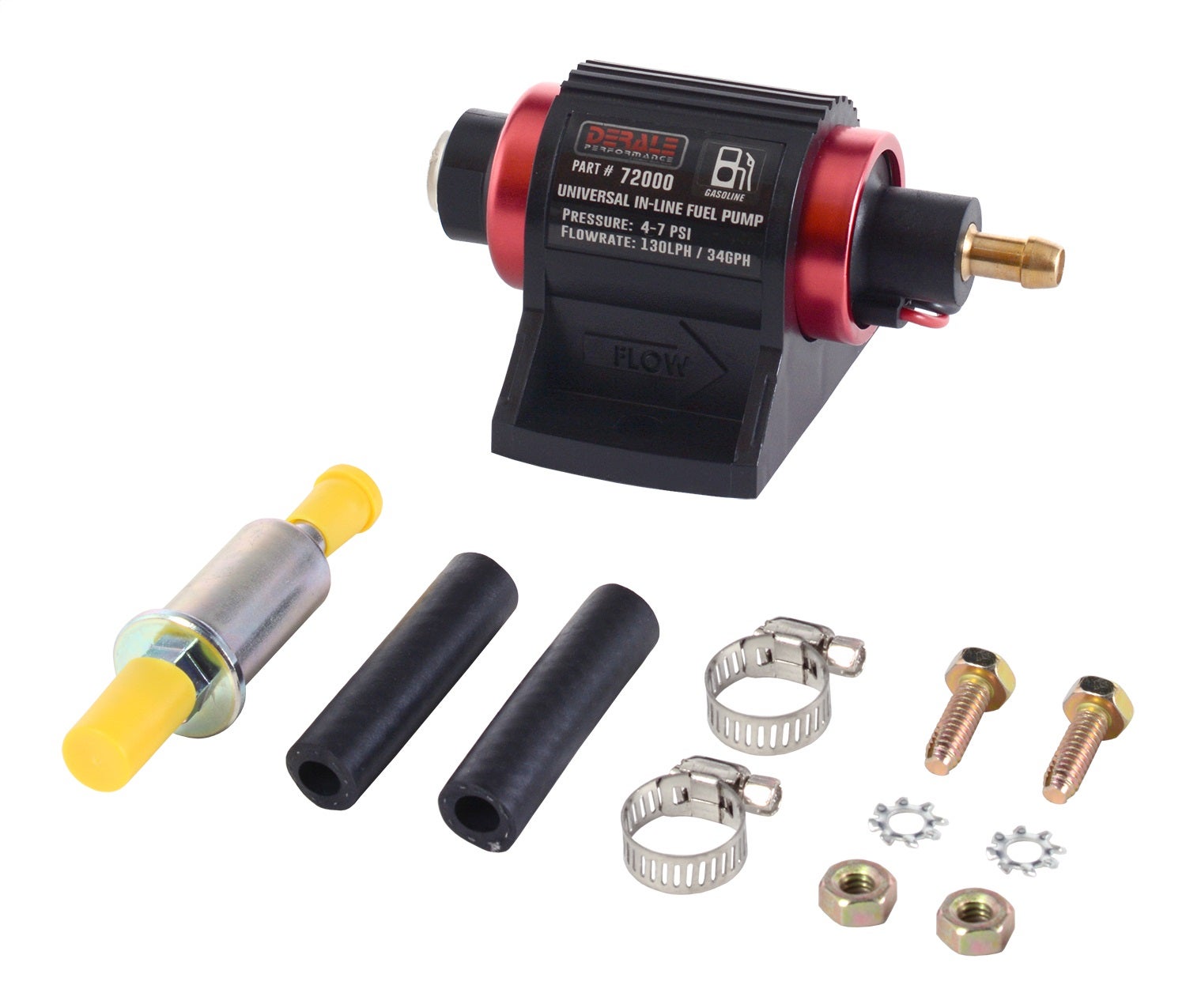 Derale 72000 Universal Inline Fuel Pump Kit   Universal Inline Fuel Pump Kit