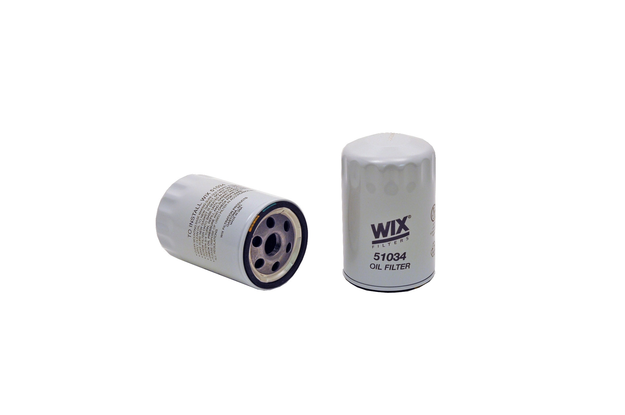 Wix Engine Oil Filter P/N:51034  Filters  Oil Filter; Type - Canister, Color -