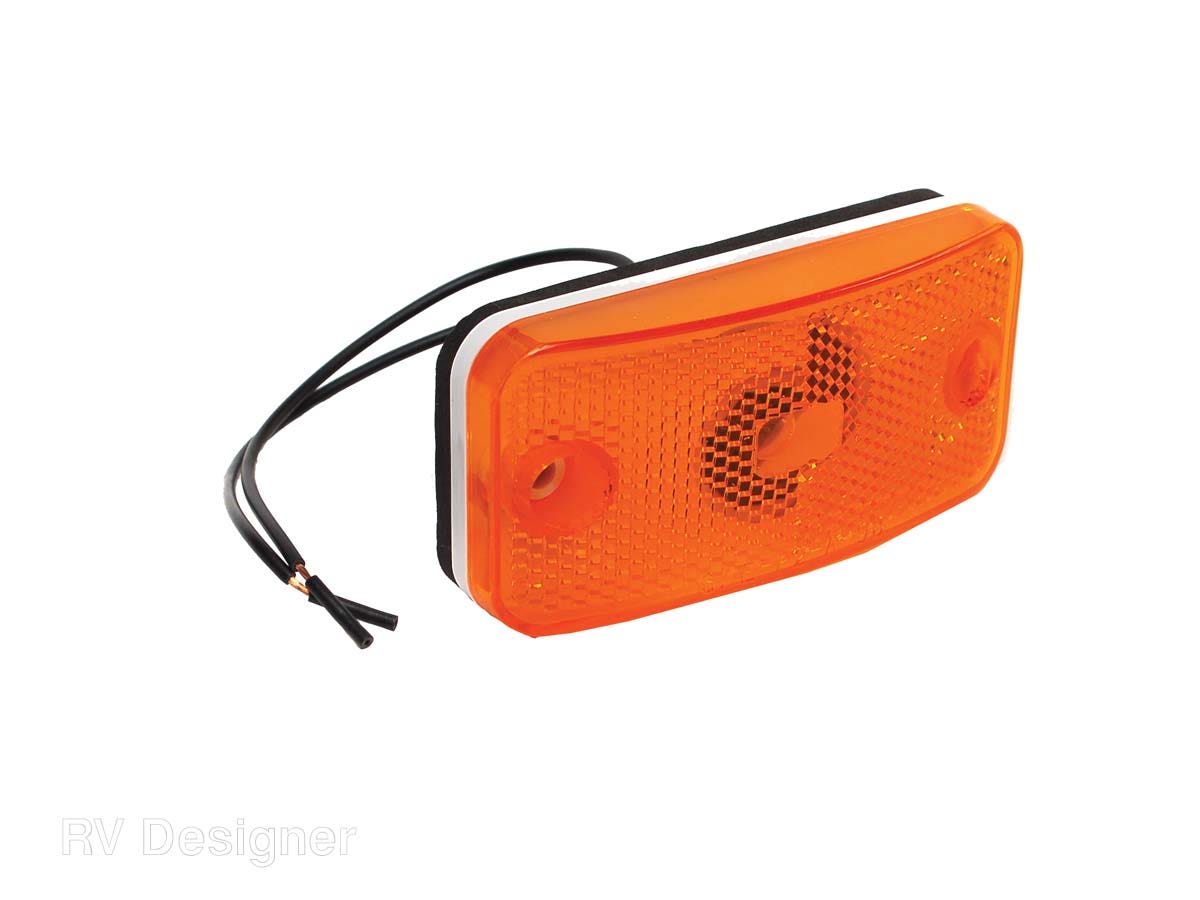 Rv Designer E397, Clearance Light, Fleetwood Style, Amber, Exterior Hardware