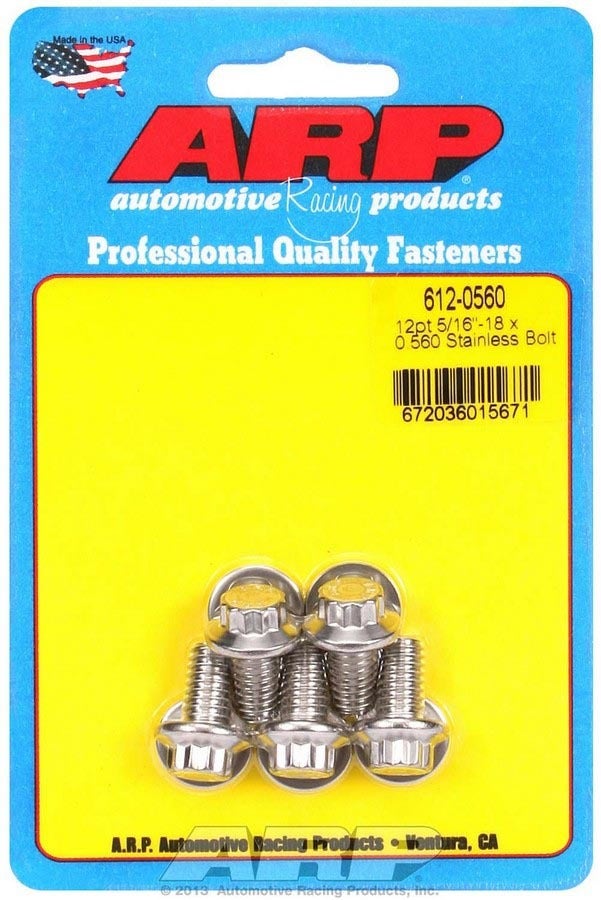 Arp, Inc. 612-0560 5/16-18 X 0.560 12Pt Ss Bolts Arp, Inc.  5/16-18 X 0.560 12Pt