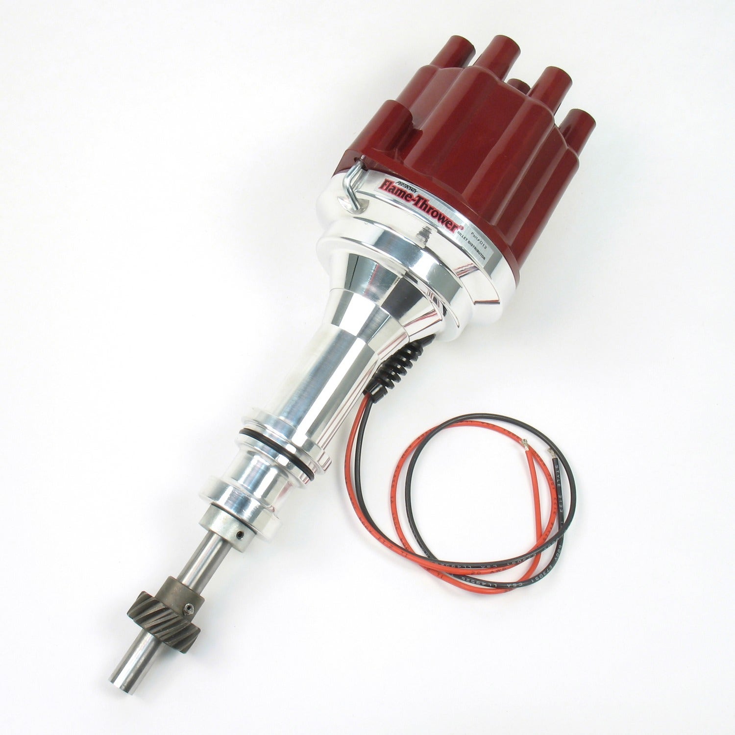 Pertronix D130801 Flame-Thrower Plug And Play Non Vacuum Advance Red Cap Billet