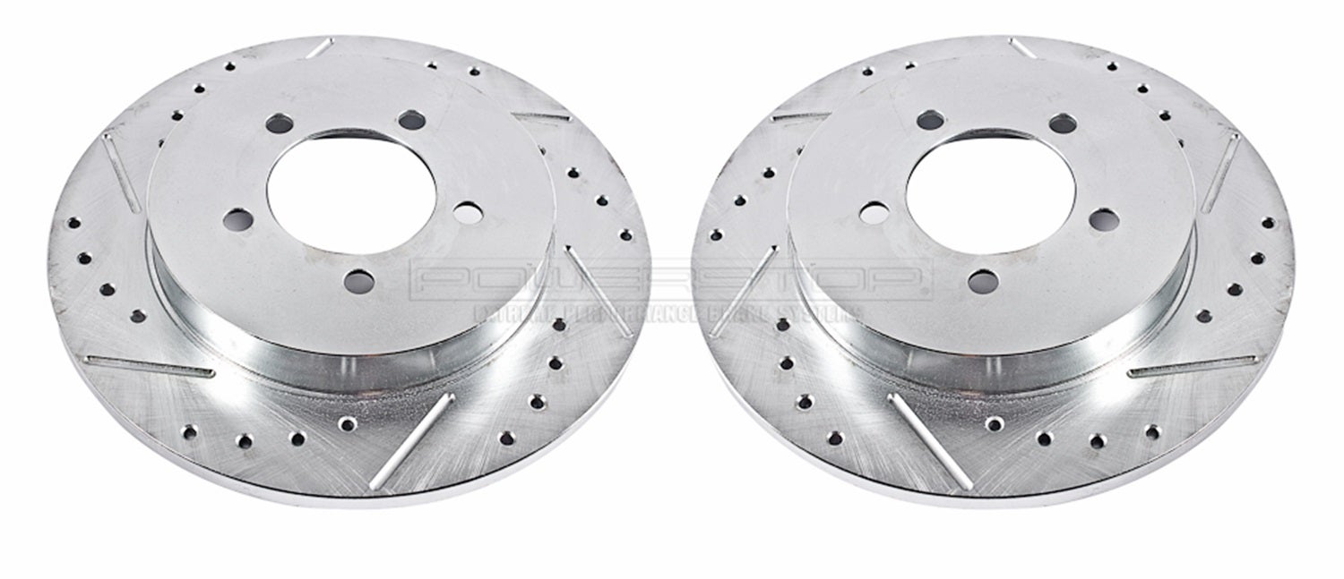 Power Stop Ar8587xpr Rear Evolution Drilled & Slotted Rotor Pair Power Stop