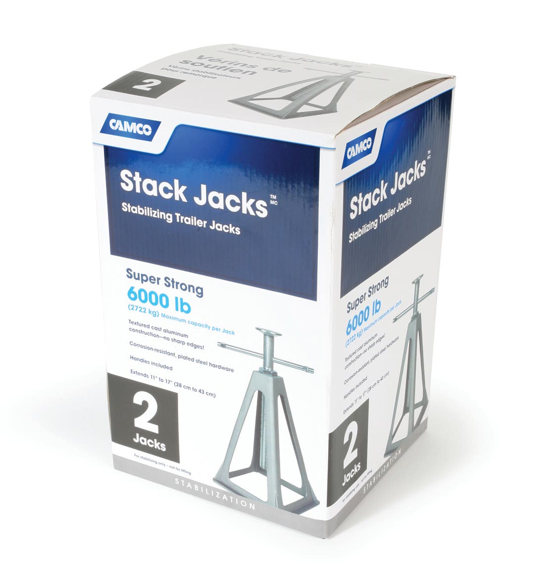 Camco 44561 Olympian Aluminum Stack Jacks, Stabilize And Level Your Rv Or Camper