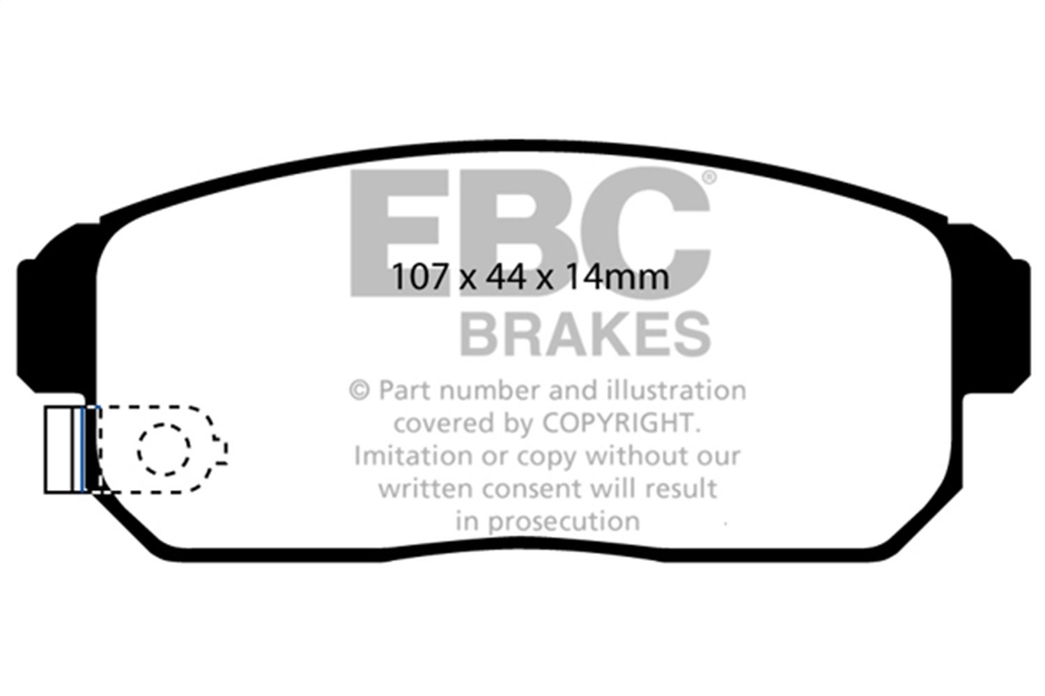 Ebc Brakes Dp41691r Yellowstuff Street And Track Brake Pads   Yellowstuff Street