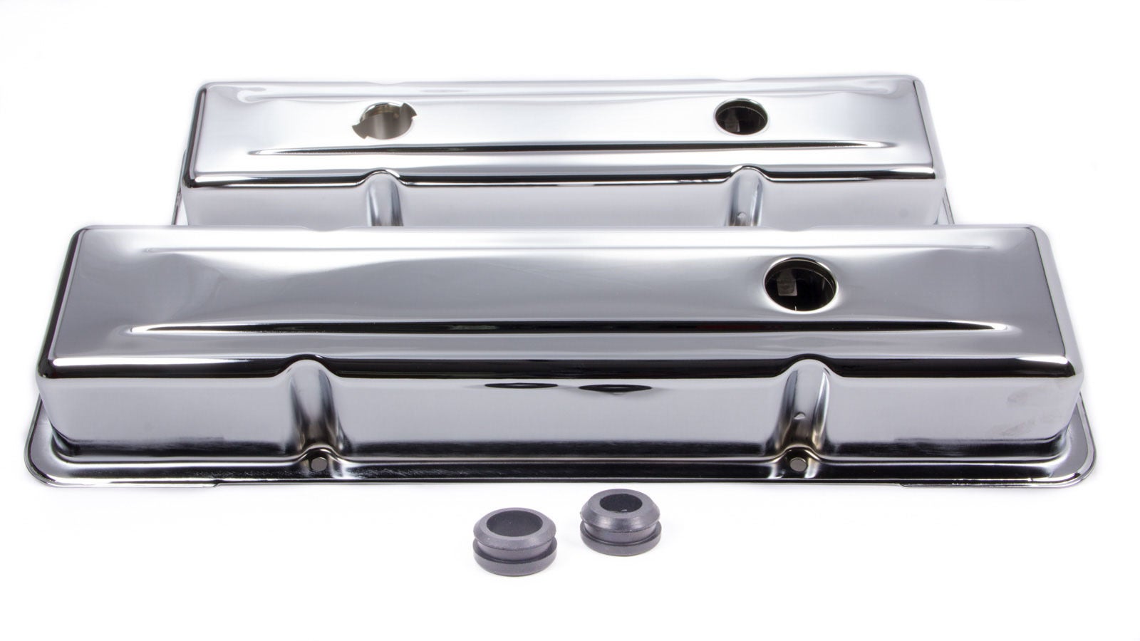 Racing Power Valve Cover, Short, 2-5/8 In Height, Baffled, Breather Holes,