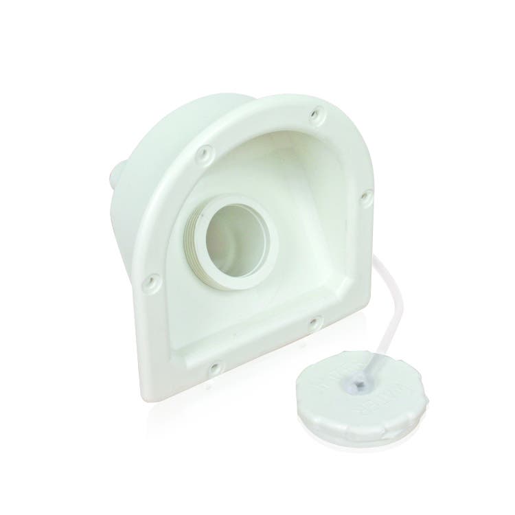 Camco 37221 Polar White Rv Recessed Water Fill Replacement   Fresh Water Inlet