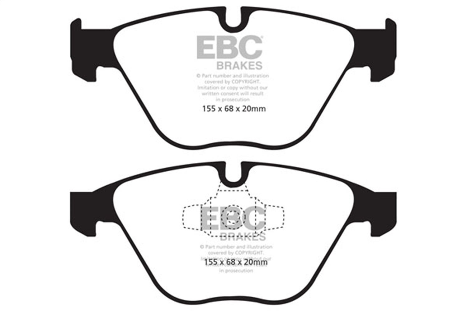 Ebc Brakes Dp41512r Yellowstuff Street And Track Brake Pads   Yellowstuff Street
