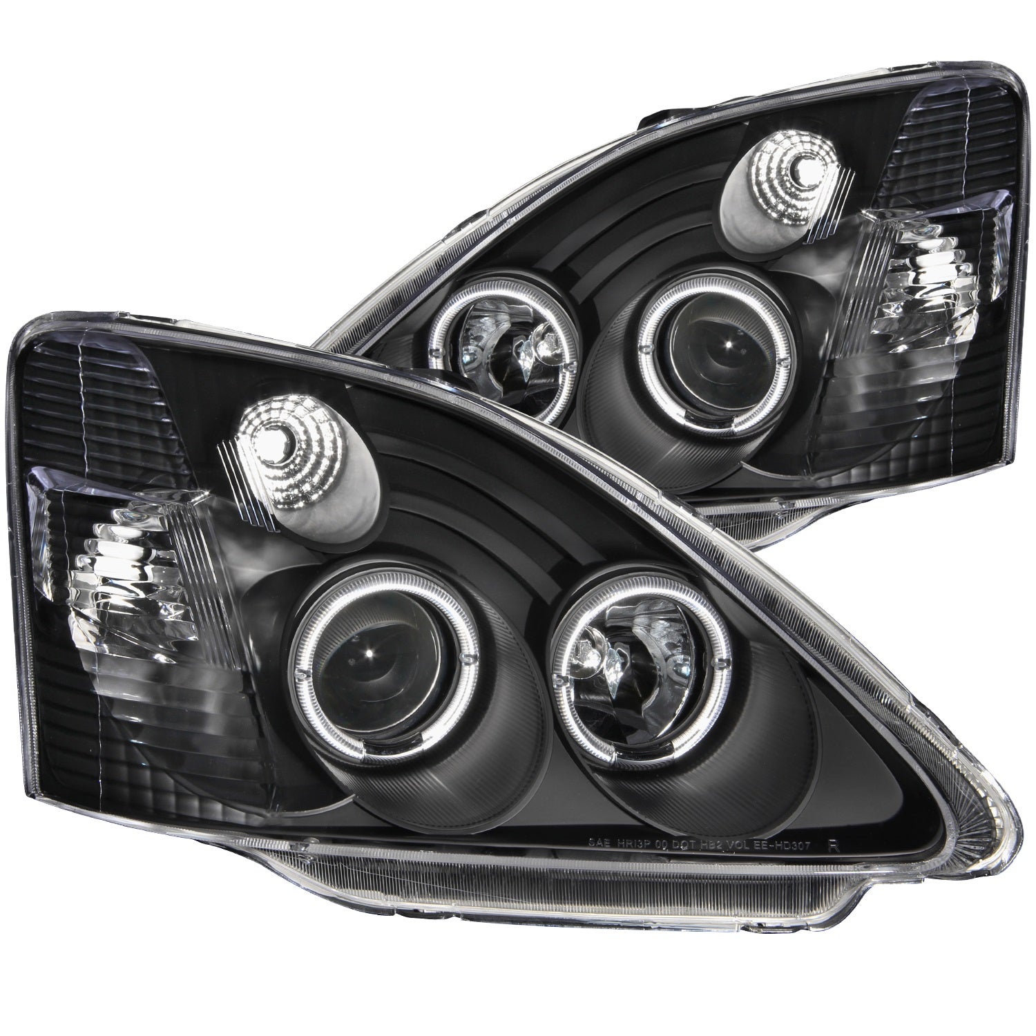 Anzo Usa 121057 Projector Headlight Set W/Halo Fits 02-04 Civic   Projector