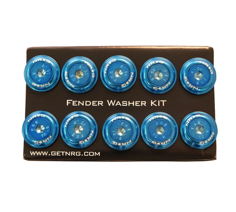 Fender Washer Kit  Set Of 10  Blue Fender Washer Kit  Set Of 10  Blue