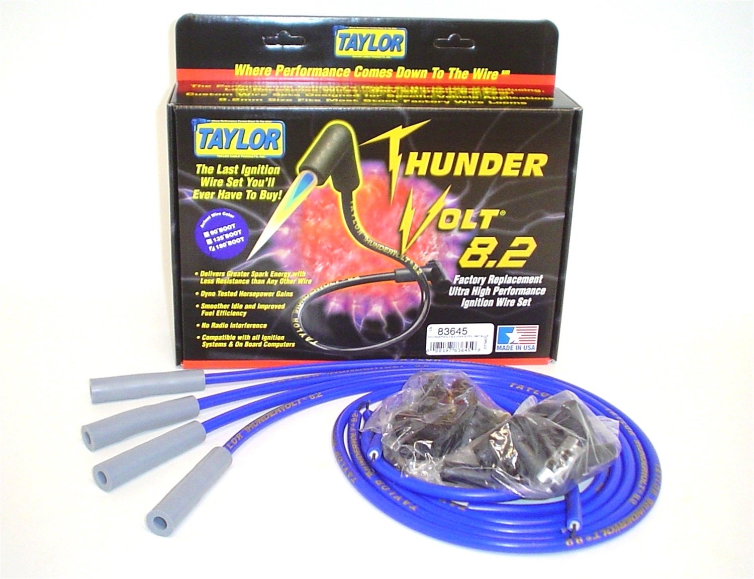 Taylor Cable 83635 Thundervolt 8.2Mm Ignition Wire Set   Thundervolt 8.2Mm