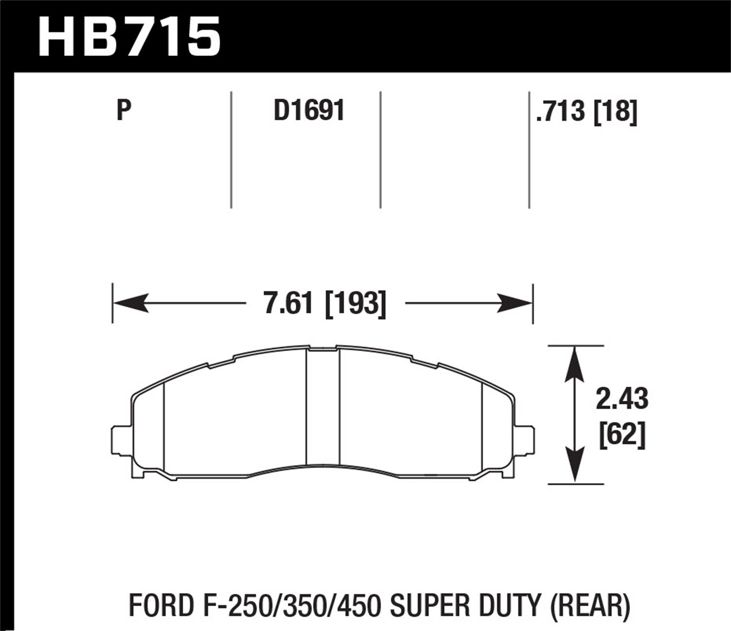 Hawk Performance Hb715y.713 Lts Disc Brake Pad   Lts Disc Brake Pad