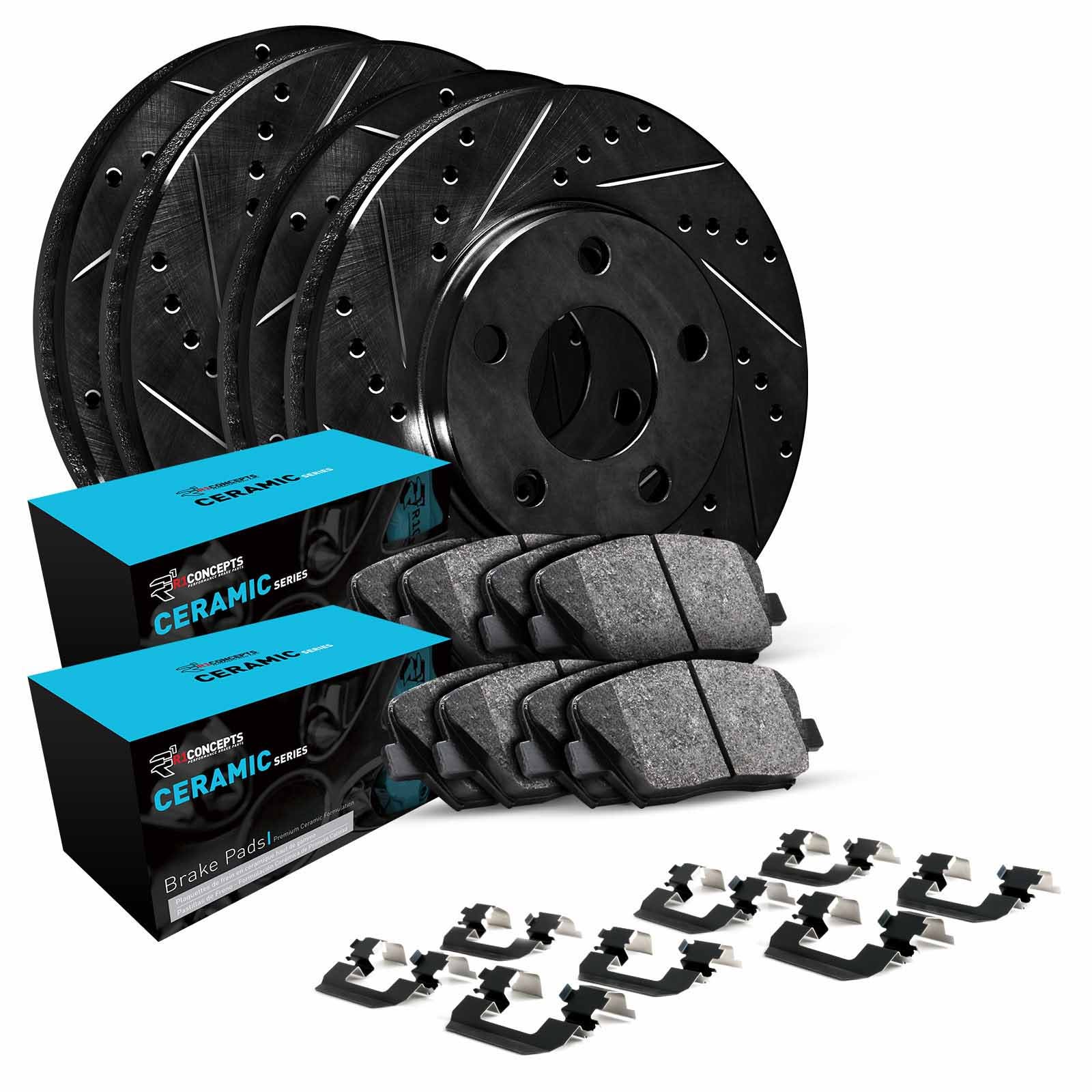 R1 Concepts Whwh2-54081 R1 E- Line Series Brake Rotor - D/S - Black W/ Ceramic