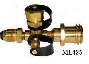 Marshall Excelsior Me425p Excess Flow Camping Propane Tee Adapter   Excess Flow