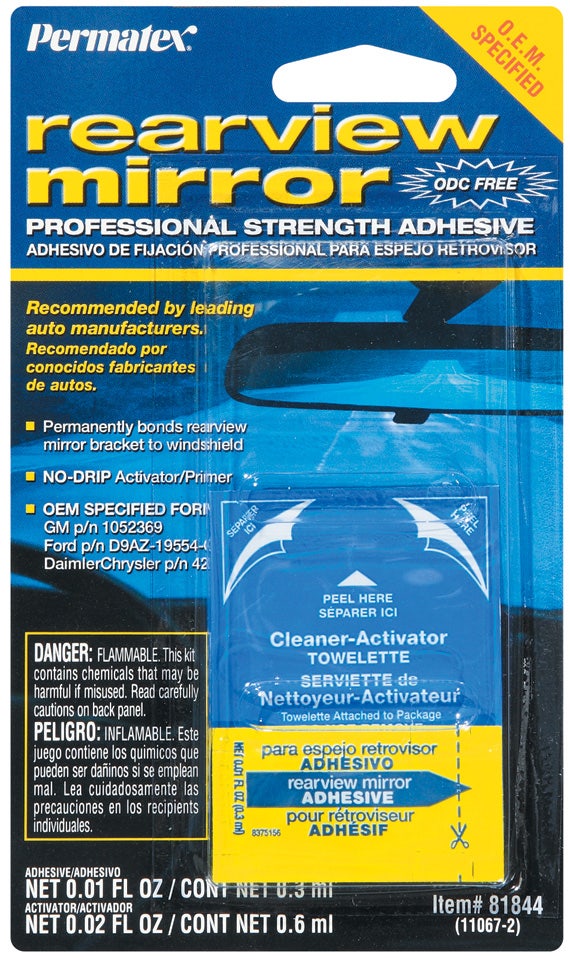 Permatex Liquid Automotive Mirror Adhesive 0.01 Oz.  Liquid Automotive Mirror