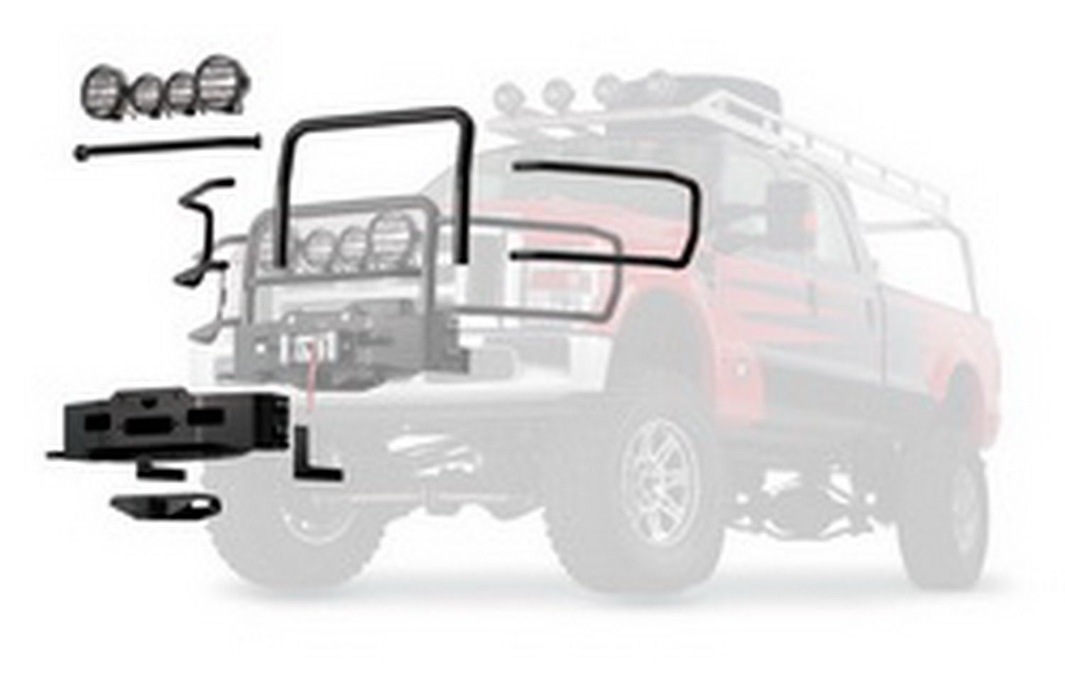 Warn 84265   Gen Ii Trans4mer Mid-Frame Winch Mount Kit - Black