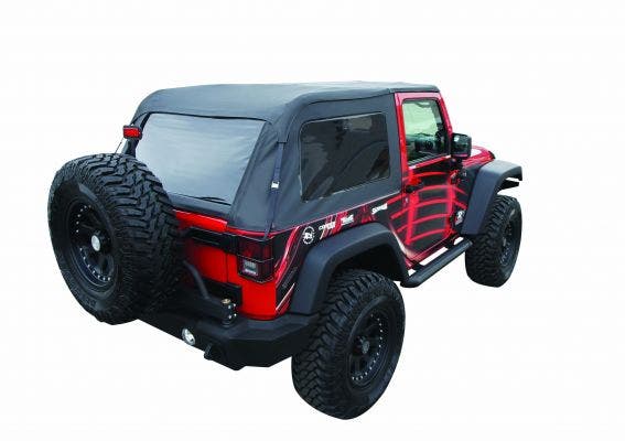 Rampage 109935 Frameless Soft Top Kit Sailcloth Fits 07-18 Wrangler (Jk)   Soft