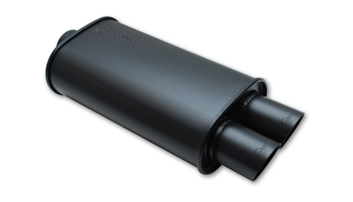 Vibrant Performance 1149 Streetpower Flat Black Oval Muffler With Dual Tips