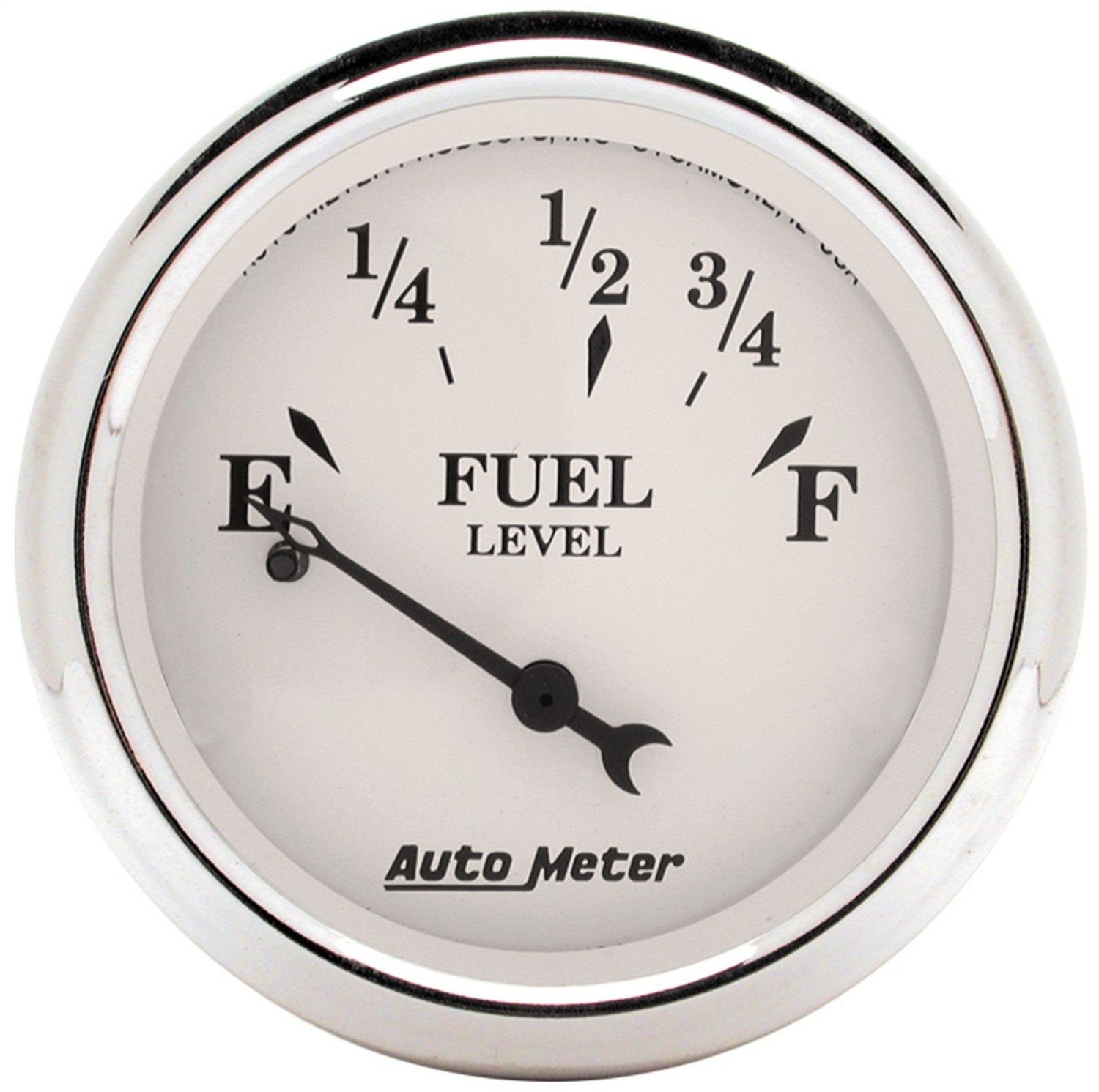Autometer 1607 Old Tyme White Fuel Level Gauge   Old Tyme White Fuel Level Gauge