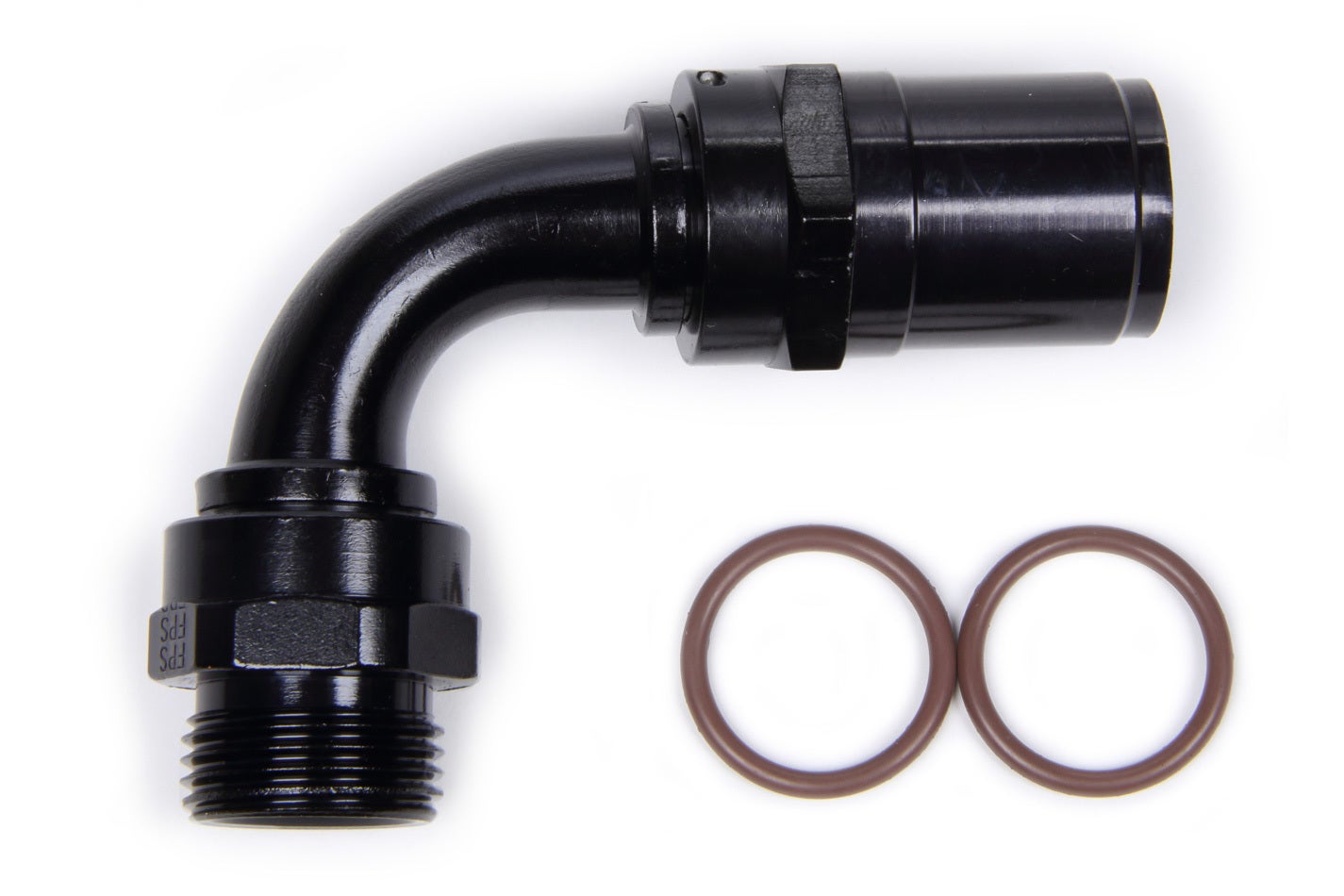 Fitting, Hose End, Race-Rite, Crimp-On, 90 Degree, 12 An Hose Crimp To 1-1/16-12