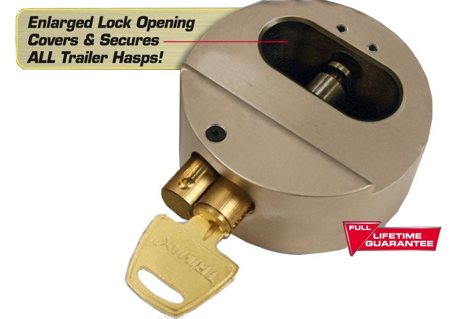 Trimax Thpxl Hockey Puck Internal Shackle Trailer Door Lock - Rekeyable  Locks