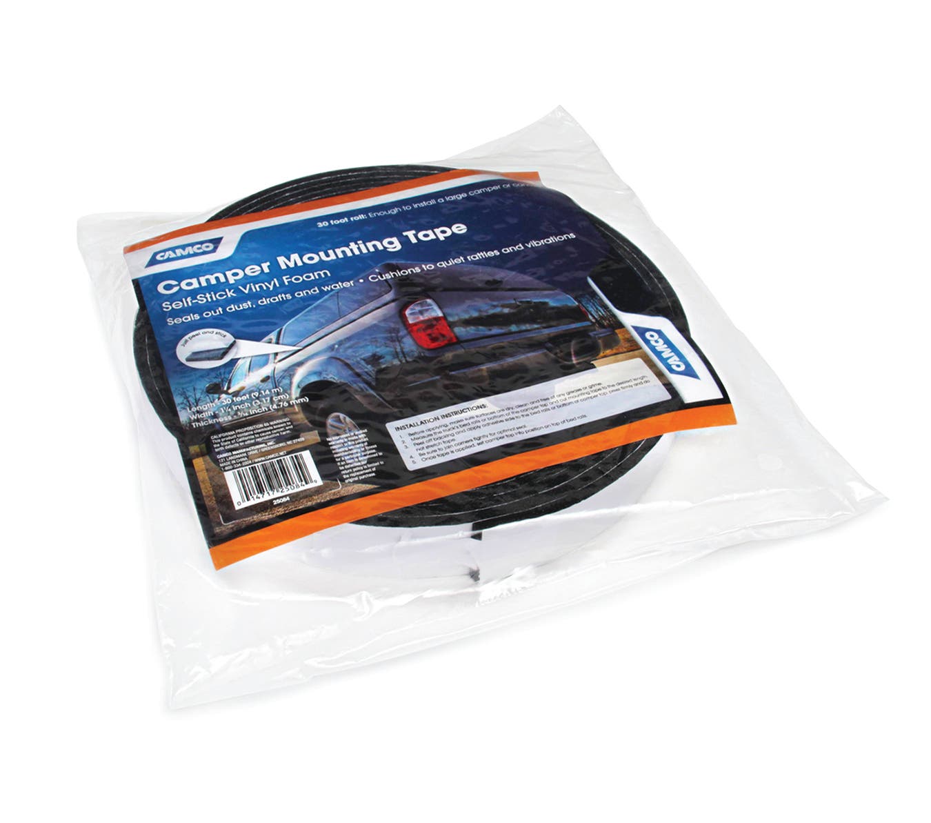 Camco 25084 Camper Mounting Tape,30 Foot X 1-1/4 Inch   Camper Tape; Color -