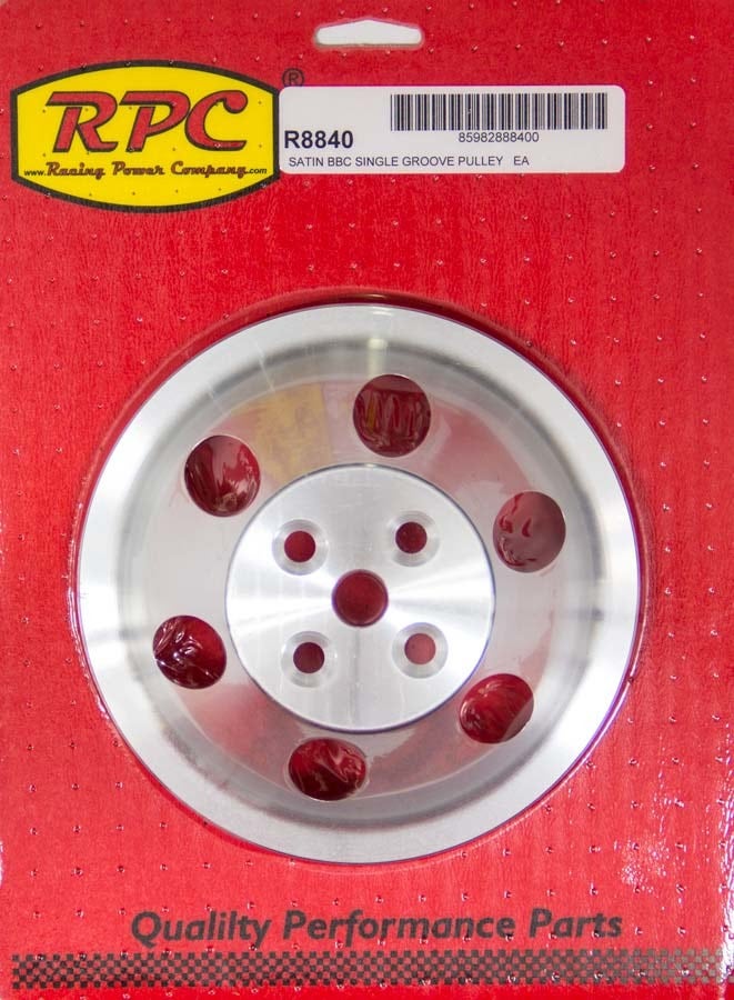 Racing Power Company R8840 Upper Swp Single Groove Pulley For Big Block Chevy