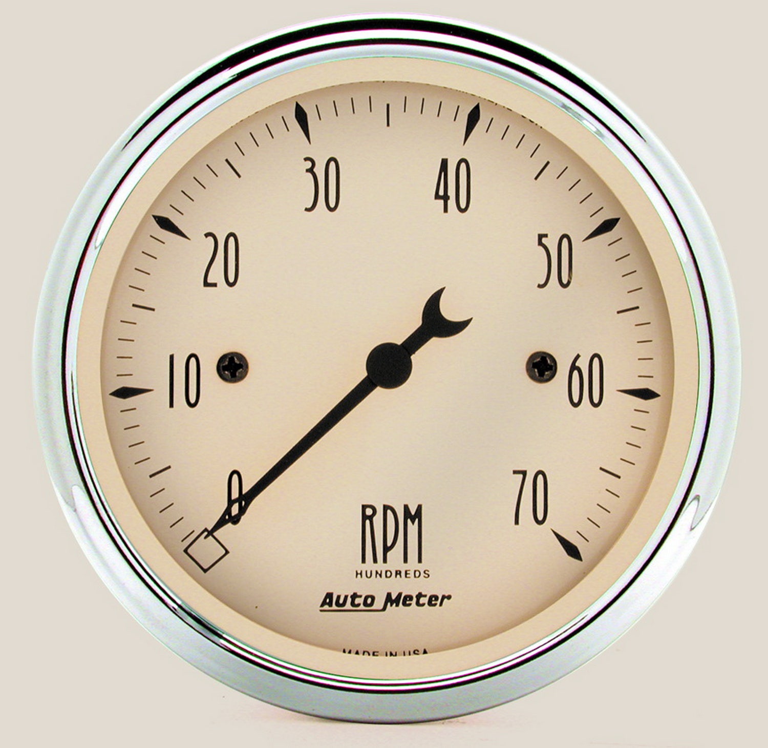 Autometer 1898 Antique Beige Electric Tachometer Auto Meter Products 1827 Gauge