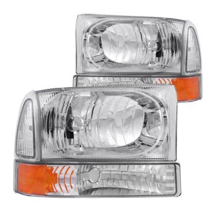 Anzo Usa 111081 Crystal Headlight Set Anzo  Headlight Assembly Crystal Clear;