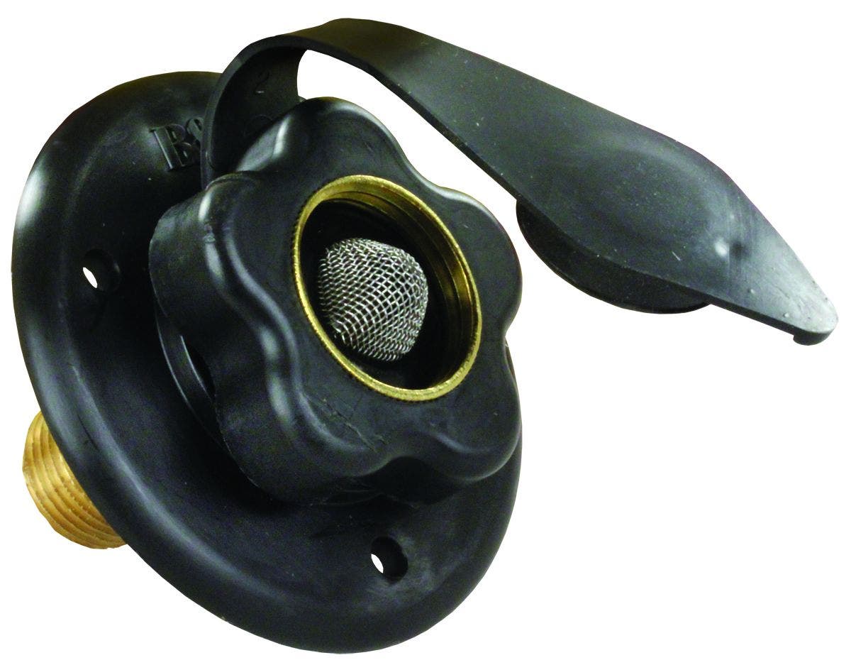 Jr Products 160-85-A-36-A Black City Water Flange With 1/2" Mpt   Fresh Water