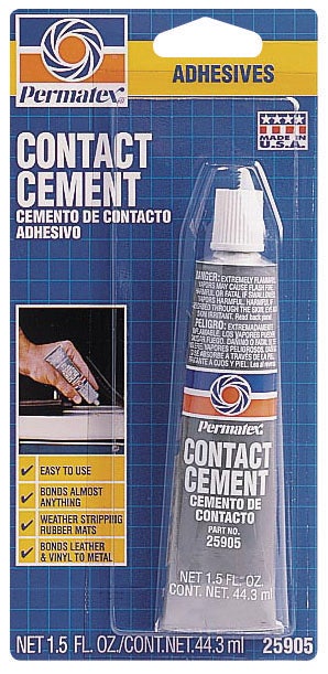 Permatex 25905 Contact Cement, 1.5 Oz., 1.5 Ounce   Contact Cement, 1.5 Oz., 1.5