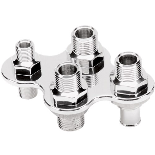 Billet Spec A/C & Heat Bulkhead Push On 4 Port Billet Spec A/C & Heat Bulkhead