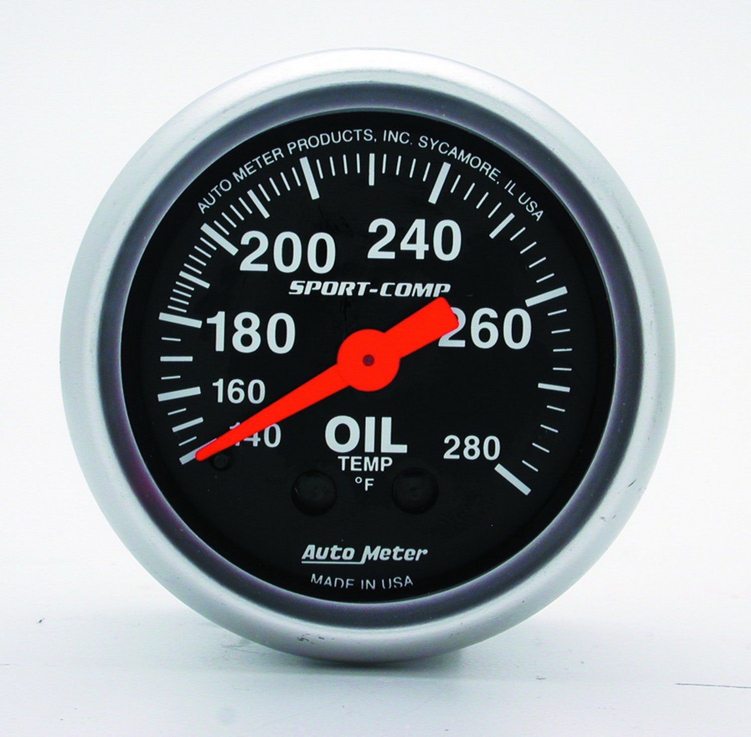Autometer 3341 Sport-Comp Mechanical Oil Temperature Gauge Auto Meter Products