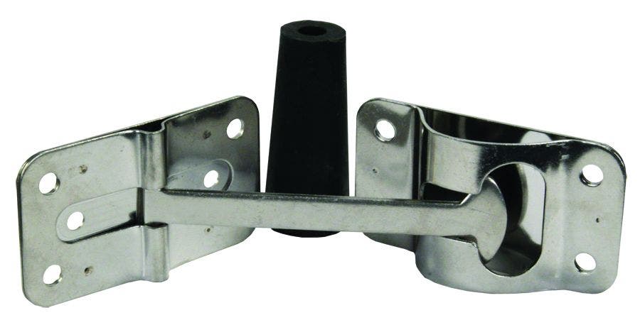 Jr Products 10615 Stainless Steel Flat T-Style Door Holder - 4"   Door Catch;
