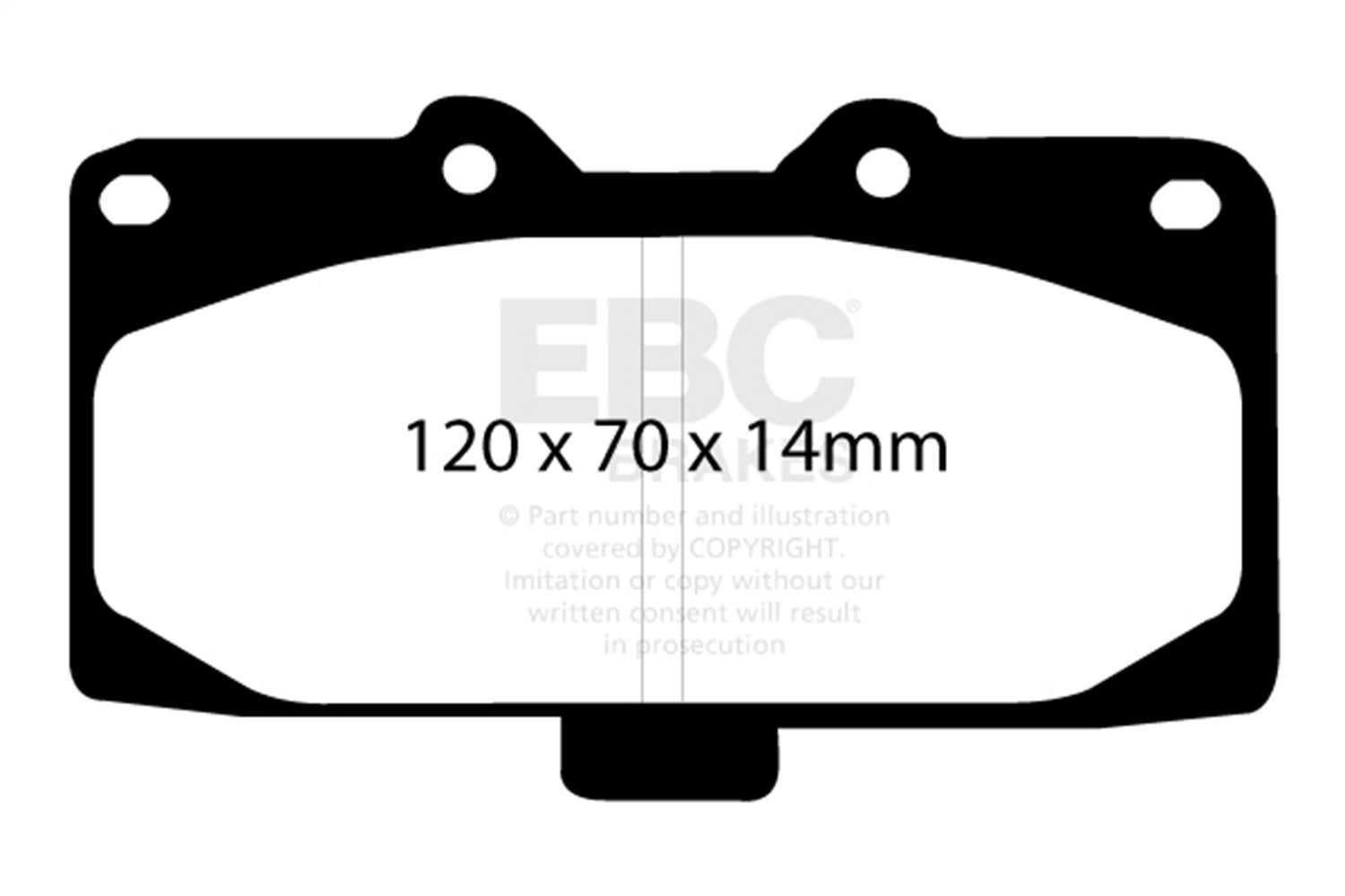 Ebc Brakes Dp41200r Yellowstuff Street And Track Brake Pads   Yellowstuff Street