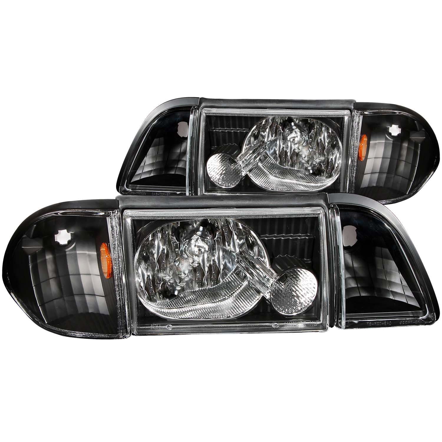 Anzo Usa 121192 Crystal Headlight Set Fits 87-93 Mustang Anzo 121139 Headlight