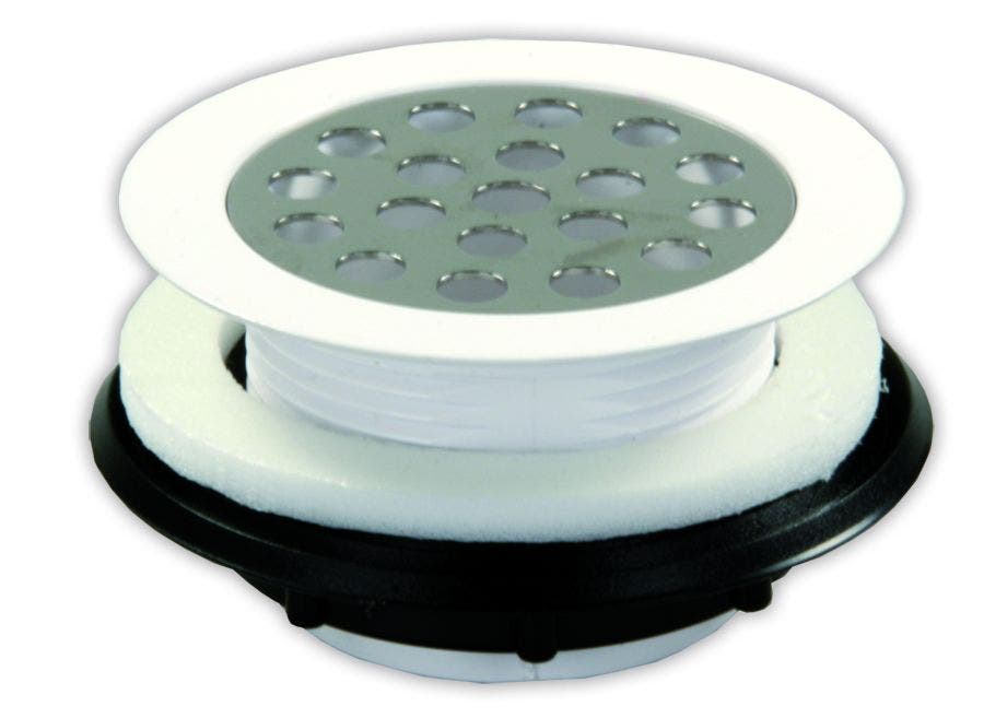 Jr Products 95155 Shower Strainer With Grid - White   Waste Water Drain