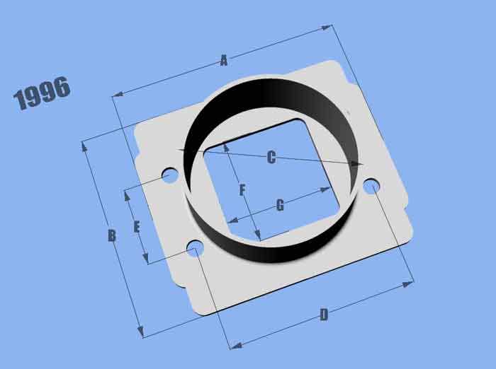 Vibrant Performance 1996 Mass Air Flow Sensor Adapter Plate   Mass Air Flow