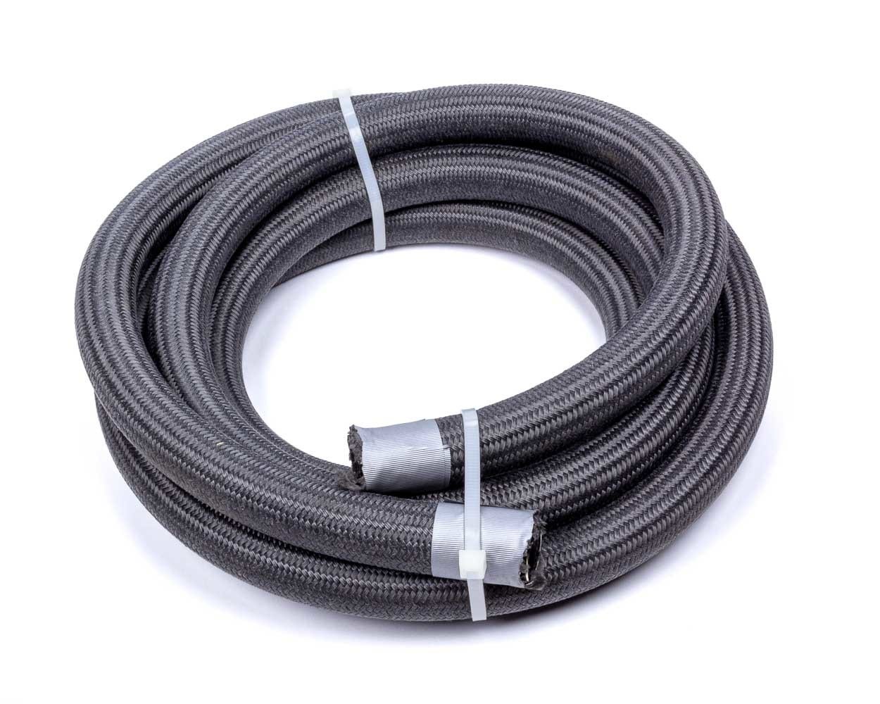 Hose, 10 An, 10 Ft, Braided Fire Retardant Fabric, Wire Reinforced, Ptfe, Black,