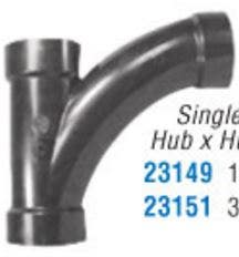 Lasalle Bristol (Bristol Prods) 634301 1-1/2' Long Turn Wye   Sewer Waste Valve