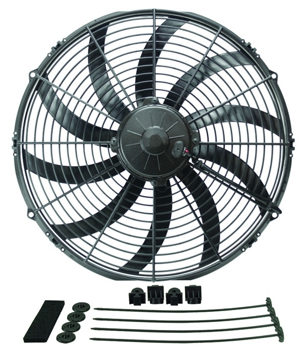 Derale 16116 Electric Puller Fan   Cooling Fan High Output Extreme; Depth -
