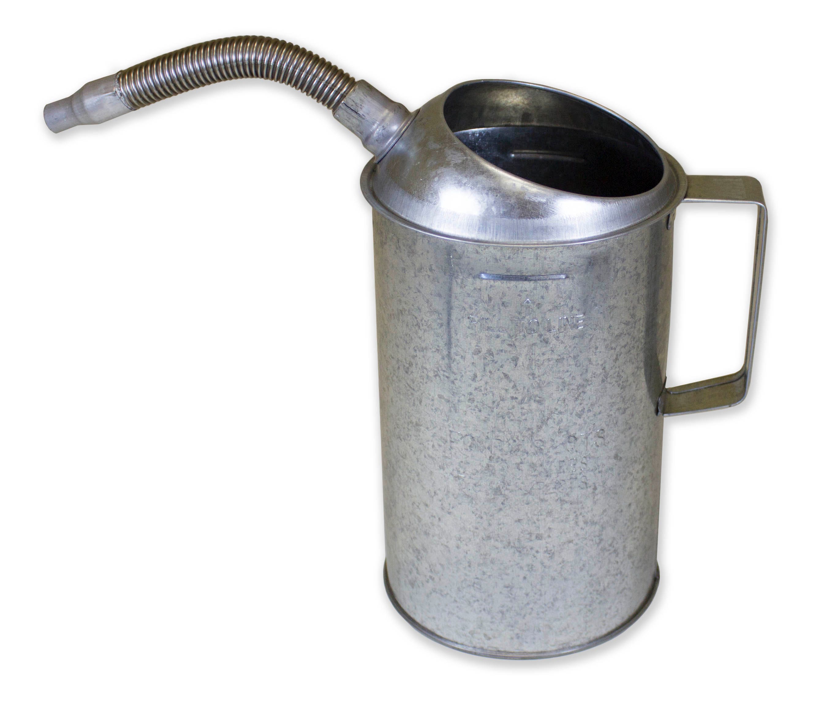 Wirthco 94488 Funnel King 4 Quart Measure Can With Flex Spout (Galvanized, Heavy