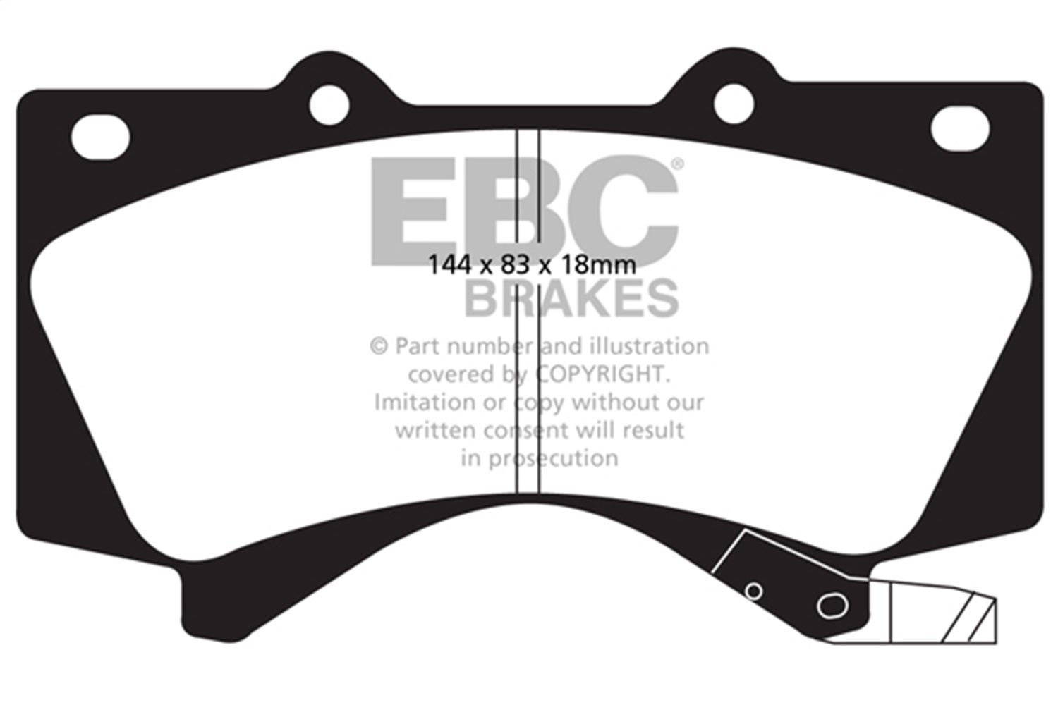 Ebc Brakes Ud1303 Ultimax  Brake Pads Fits Land Cruiser Lx570 Sequoia Tundra