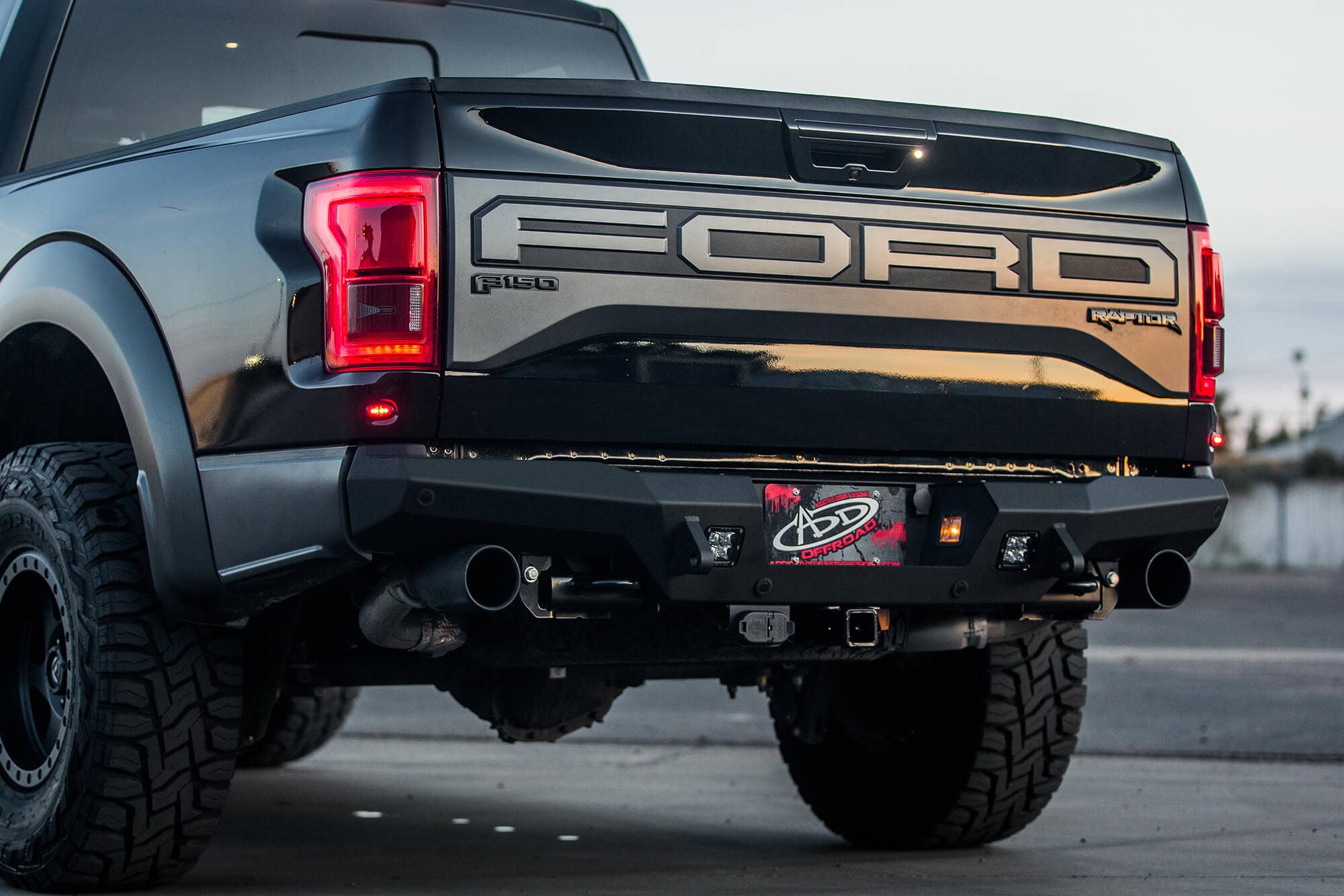 Addictive Desert Designs R117321370103 Honeybadger Rear Bumper Fits 17-20 F-150