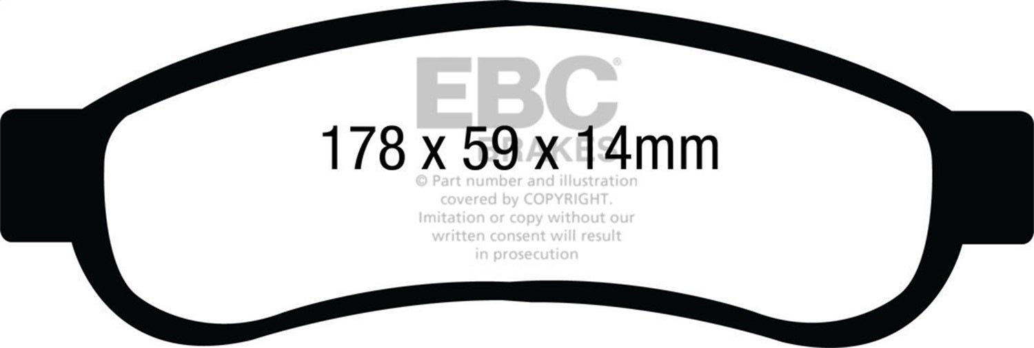 Ebc Brakes Ed91893 Truck/Suv Extra Duty Brake Pads   Truck/Suv Extra Duty Brake